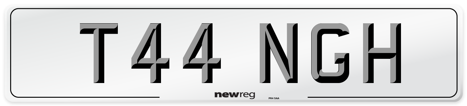 T44 NGH Number Plate from New Reg